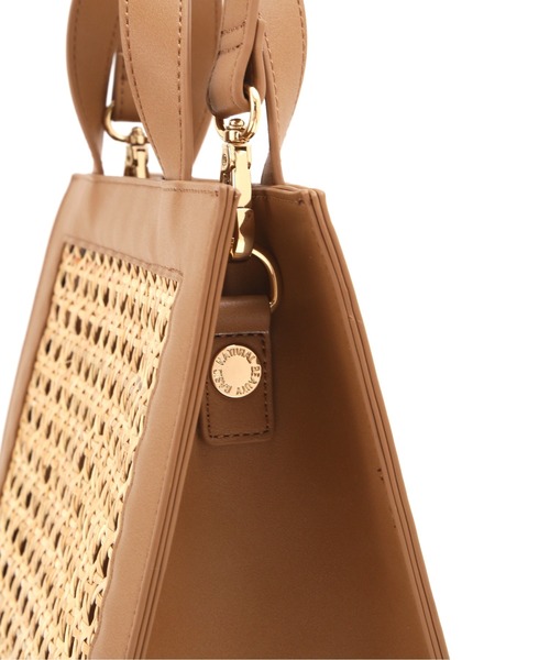 NATURAL BEAUTY BASIC（ナチュラルビューティーベーシック）の「バンブーバスケットコンビトート（トートバッグ・レディース・ブラック/ベージュ・ﾌﾘ-）」の13枚目の写真