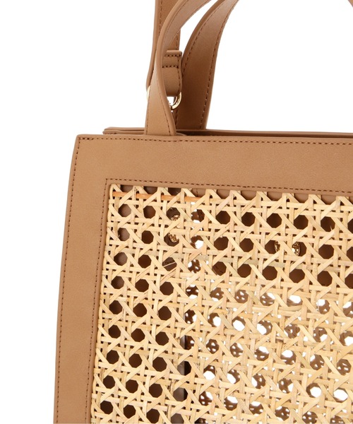 NATURAL BEAUTY BASIC（ナチュラルビューティーベーシック）の「バンブーバスケットコンビトート（トートバッグ・レディース・ブラック/ベージュ・ﾌﾘ-）」の14枚目の写真