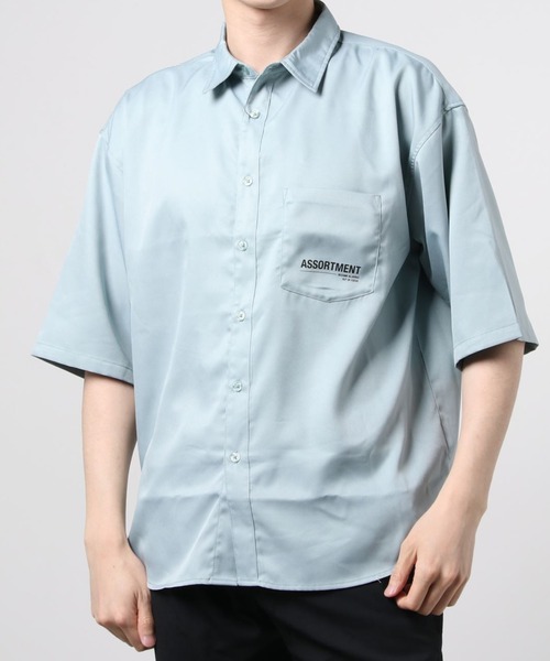 WEGO（ウィゴー）の「WEGO/グラフィックアートビッグシルエット半袖シャツ（シャツ/ブラウス・メンズ・ブラック/パープル/グレー/グリーン・MEDIUM/LARGE）」の6枚目の写真