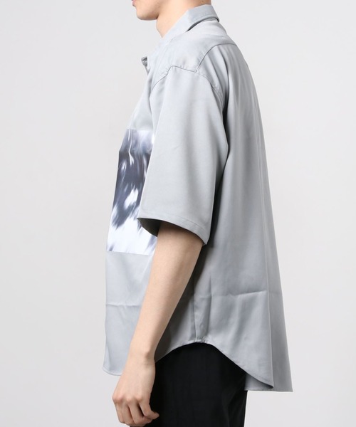 WEGO（ウィゴー）の「WEGO/グラフィックアートビッグシルエット半袖シャツ（シャツ/ブラウス・メンズ・ブラック/パープル/グレー/グリーン・MEDIUM/LARGE）」の8枚目の写真