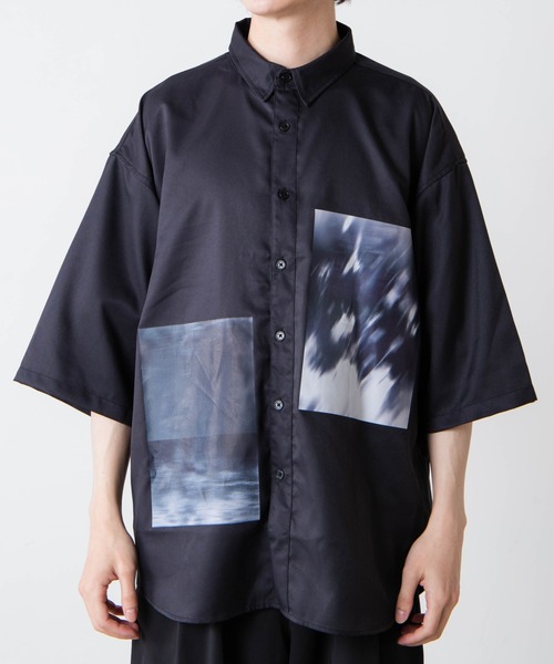 WEGO（ウィゴー）の「WEGO/グラフィックアートビッグシルエット半袖シャツ（シャツ/ブラウス・メンズ・ブラック/パープル/グレー/グリーン・MEDIUM/LARGE）」の22枚目の写真