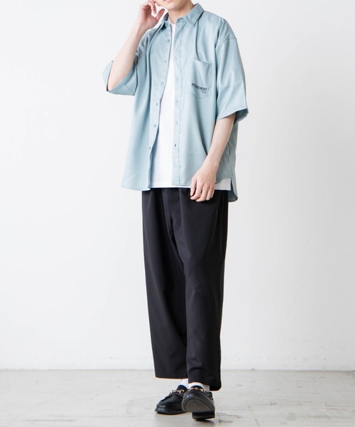 WEGO（ウィゴー）の「WEGO/グラフィックアートビッグシルエット半袖シャツ（シャツ/ブラウス・メンズ・ブラック/パープル/グレー/グリーン・MEDIUM/LARGE）」の16枚目の写真