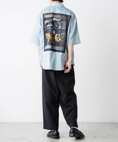 WEGO（ウィゴー）の「WEGO/グラフィックアートビッグシルエット半袖シャツ（シャツ/ブラウス・メンズ・ブラック/パープル/グレー/グリーン・MEDIUM/LARGE）」の18枚目の写真