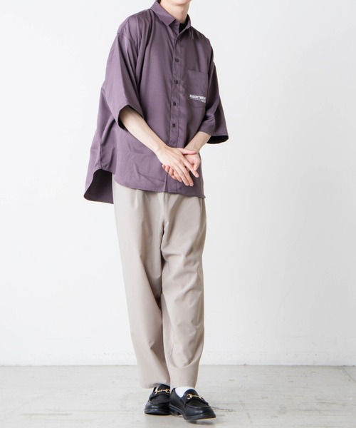 WEGO（ウィゴー）の「WEGO/グラフィックアートビッグシルエット半袖シャツ（シャツ/ブラウス・メンズ・ブラック/パープル/グレー/グリーン・MEDIUM/LARGE）」の19枚目の写真