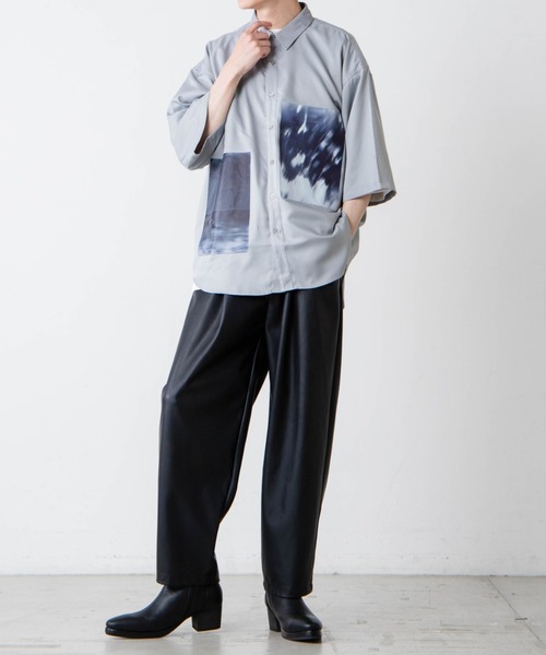 WEGO（ウィゴー）の「WEGO/グラフィックアートビッグシルエット半袖シャツ（シャツ/ブラウス・メンズ・ブラック/パープル/グレー/グリーン・MEDIUM/LARGE）」の13枚目の写真