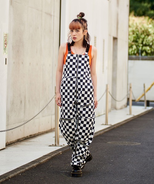 X-girl（エックスガール）の「#1 SKATER TWILL FLIGHT OVERALLS（つなぎ/オールインワン・レディース・ブラック/マルチ・S/M/XS）」の11枚目の写真