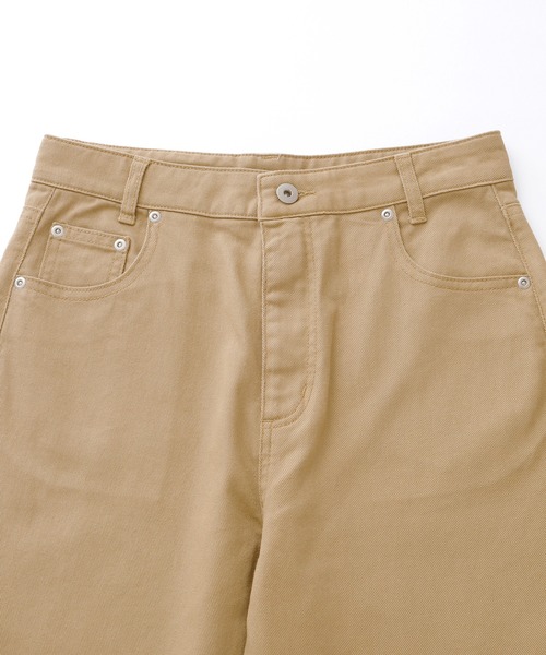 BONLECILL（ボンルシール）の「ハイウエスト ツイルカラー フレアパンツ（デニムパンツ・レディース・ブラック/ブラウン/ブルー/ホワイト/オフホワイト/ダークベージュ/ネイビー/オリーブ・S/L/M）」の13枚目の写真