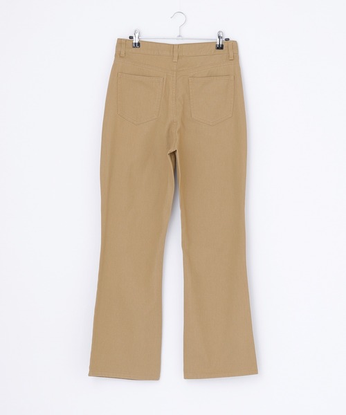 BONLECILL（ボンルシール）の「ハイウエスト ツイルカラー フレアパンツ（デニムパンツ・レディース・ブラック/ブラウン/ブルー/ホワイト/オフホワイト/ダークベージュ/ネイビー/オリーブ・S/L/M）」の12枚目の写真