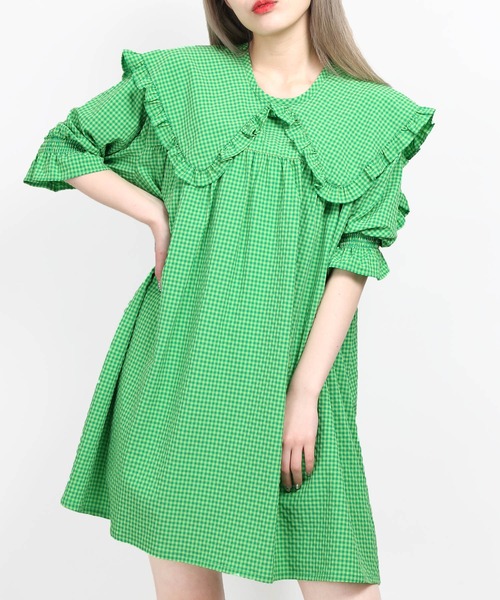 セール セーラーギンガム半袖ワンピース ワンピース Wc ダブル シー のファッション通販 Zozotown