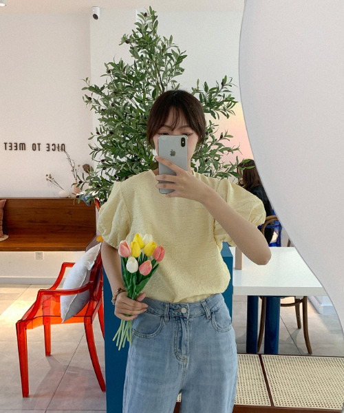 emi+(エミプラス)の「ボリュームスリーブブラウス(シャツ/ブラウス・レディース・ホワイト/イエロー/ブルー・FREE)」の16枚目の写真