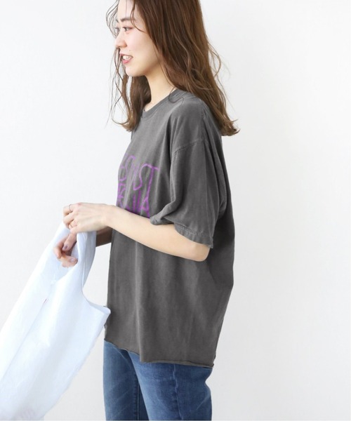 THE DAY ON THE BEACH（ザデイオンザビーチ）の「【THE DAY ON THE BEACH】cut off t-shirts：Tシャツ◆（Tシャツ/カットソー・レディース・ネイビー/ホワイト/グレー/ブラック・FREE）」の5枚目の写真