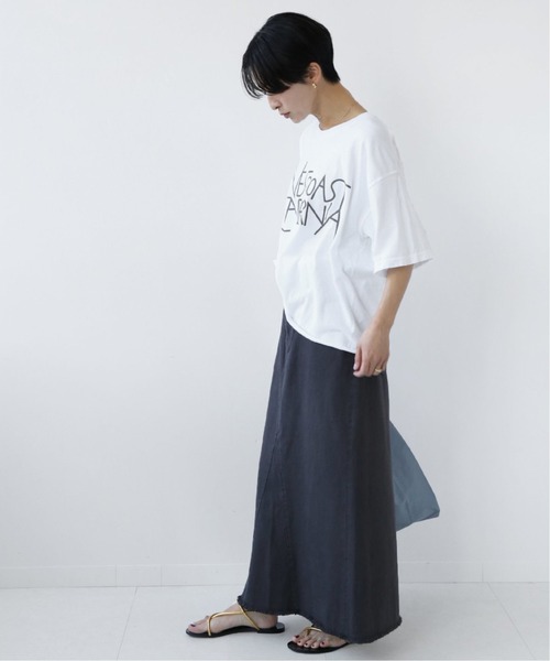 THE DAY ON THE BEACH（ザデイオンザビーチ）の「【THE DAY ON THE BEACH】cut off t-shirts：Tシャツ◆（Tシャツ/カットソー・レディース・ネイビー/ホワイト/グレー/ブラック・FREE）」の6枚目の写真