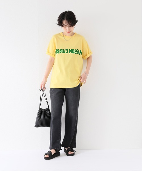 MAISON EUREKA(メゾンエウレカ)の「【MAISON EUREKA/メゾン・エウレカ】FLOCKY ME LOGO Tシャツ(Tシャツ/カットソー・レディース・グレー/ホワイト/イエロー・FREE)」の12枚目の写真