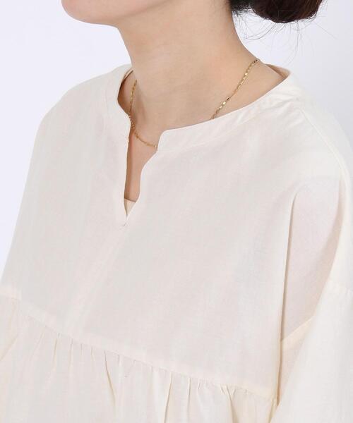 coen（コーエン）の「刺繍スキッパーブラウス（シャツ/ブラウス・レディース・ブラック/オフホワイト/ベージュ・MEDIUM/LARGE）」の20枚目の写真