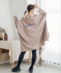 MILKFED. | BACK HEART LOGO BIG TOP(Tシャツ/カットソー)