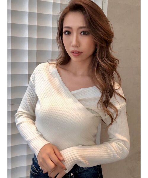 RESEXXY（リゼクシー）の「Vネックニット（ニット/セーター・レディース・ブラック・FREE）」の13枚目の写真