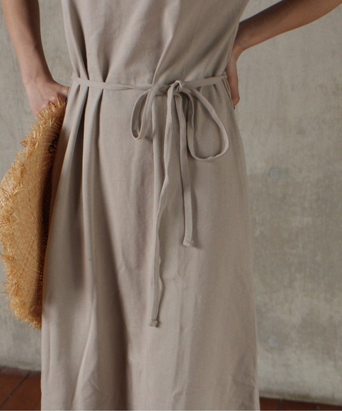 NOMAE(ノーマエ)の「【NOMAE】カットソーギャザースリーブワンピース(ワンピース・レディース・ベージュ/ライトブルー/ブラック/レッド・FREE)」の10枚目の写真