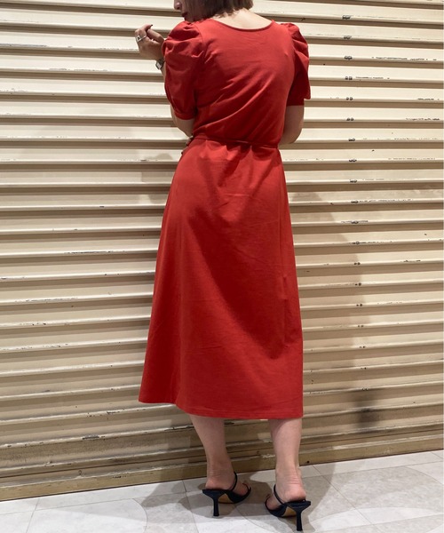 NOMAE(ノーマエ)の「【NOMAE】カットソーギャザースリーブワンピース(ワンピース・レディース・ベージュ/ライトブルー/ブラック/レッド・FREE)」の18枚目の写真