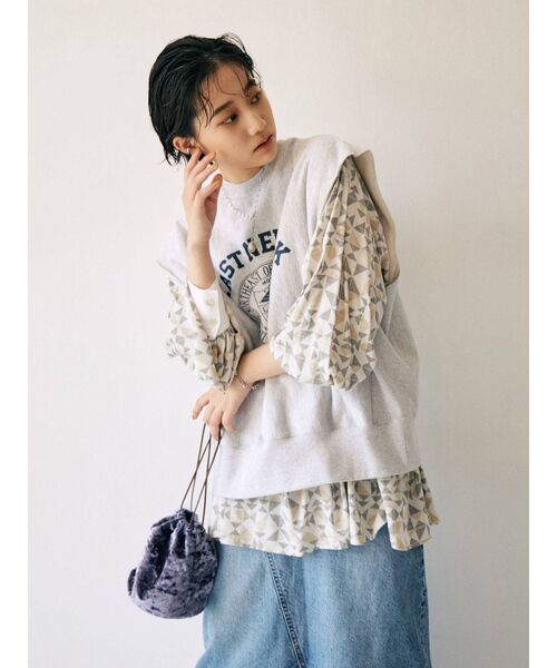 Ungrid（アングリッド）の「ベロア巾着バッグ（ハンドバッグ・レディース・アイボリー/パープル/イエロー・FREE）」の8枚目の写真