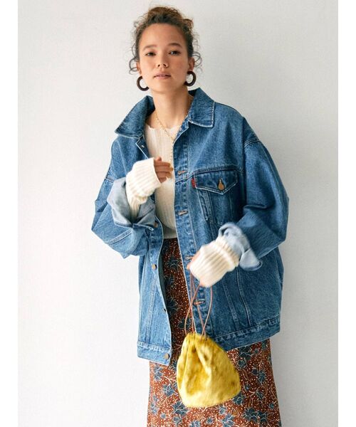 Ungrid（アングリッド）の「ベロア巾着バッグ（ハンドバッグ・レディース・アイボリー/パープル/イエロー・FREE）」の14枚目の写真