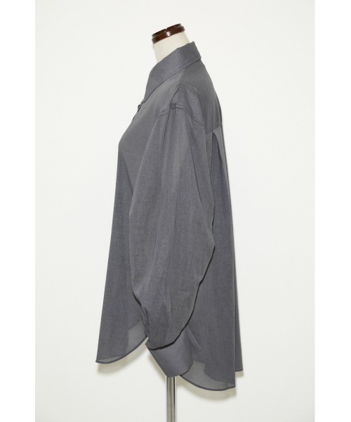 THROW by SLY（スローバイスライ）の「THROW SHIRRING SLEEVE SH シャーリング スリーブ シャツ（シャツ/ブラウス・レディース・ライトブラック/ライトベージュ・FREE）」の9枚目の写真
