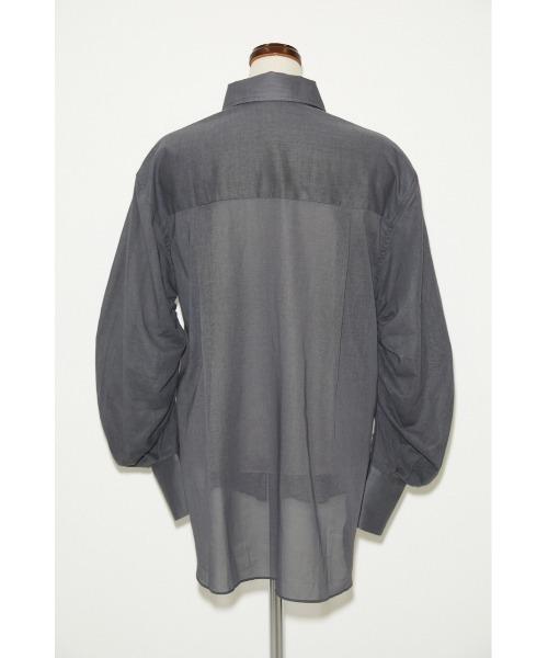 THROW by SLY（スローバイスライ）の「THROW SHIRRING SLEEVE SH シャーリング スリーブ シャツ（シャツ/ブラウス・レディース・ライトブラック/ライトベージュ・FREE）」の5枚目の写真
