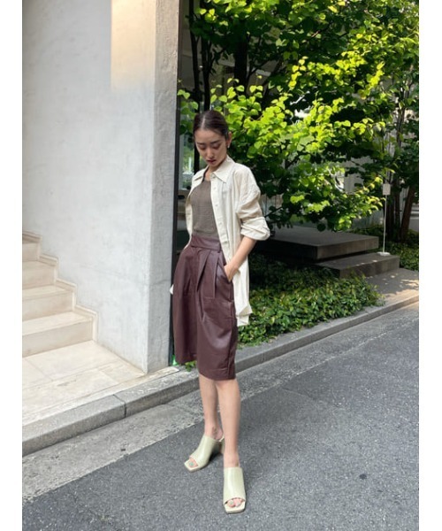 THROW by SLY（スローバイスライ）の「THROW SHIRRING SLEEVE SH シャーリング スリーブ シャツ（シャツ/ブラウス・レディース・ライトブラック/ライトベージュ・FREE）」の14枚目の写真