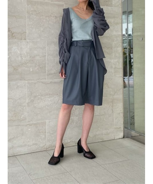 THROW by SLY（スローバイスライ）の「THROW SHIRRING SLEEVE SH シャーリング スリーブ シャツ（シャツ/ブラウス・レディース・ライトブラック/ライトベージュ・FREE）」の22枚目の写真