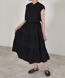 w closet | ティアードドッキングワンピース(ワンピース)