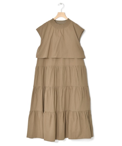 w closet（ダブルクローゼット）の「ティアードドッキングワンピース（ワンピース・レディース・チャコールグレー/ブラック/モカ・FREE）」の13枚目の写真