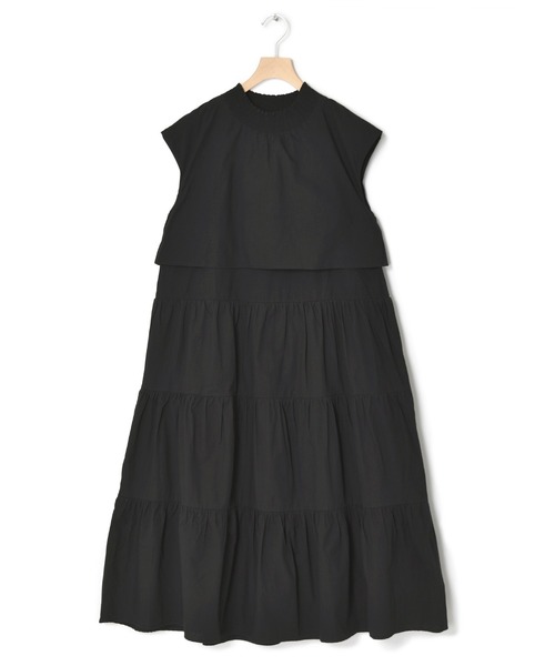 w closet（ダブルクローゼット）の「ティアードドッキングワンピース（ワンピース・レディース・チャコールグレー/ブラック/モカ・FREE）」の15枚目の写真