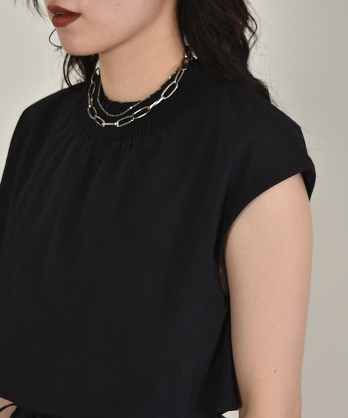 w closet（ダブルクローゼット）の「ティアードドッキングワンピース（ワンピース・レディース・チャコールグレー/ブラック/モカ・FREE）」の8枚目の写真