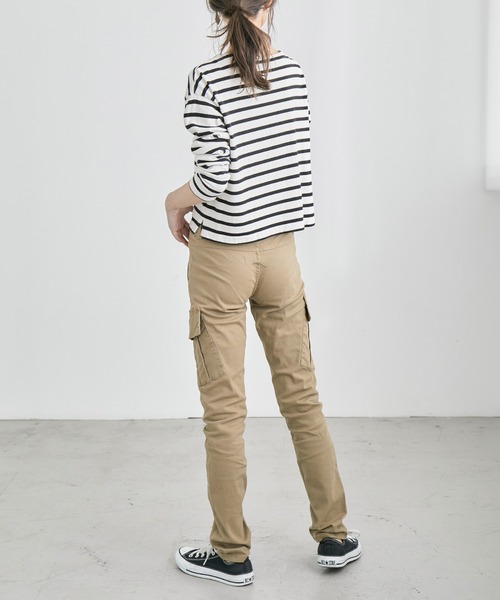 Fashion Letter(ファッションレター)の「ストレッチカーゴパンツ(カーゴパンツ・レディース・カーキ/ベージュ/ブラック・M/L/LL/4L/3L)」の7枚目の写真