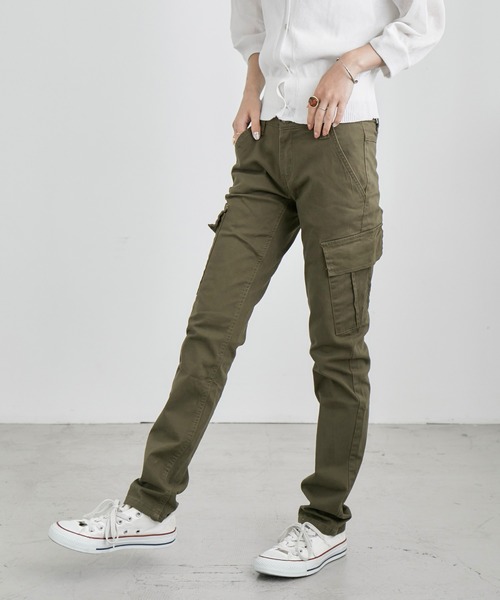 Fashion Letter(ファッションレター)の「ストレッチカーゴパンツ(カーゴパンツ・レディース・カーキ/ベージュ/ブラック・M/L/LL/4L/3L)」の15枚目の写真