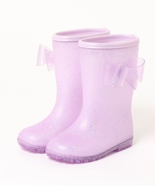 Catherine Cottage（キャサリンコテージ）の「サイドリボン　ラメレインブーツ（レインシューズ・キッズ・サックスブルー/ライラック・23/22/20/18/17/19/21/16）」の10枚目の写真