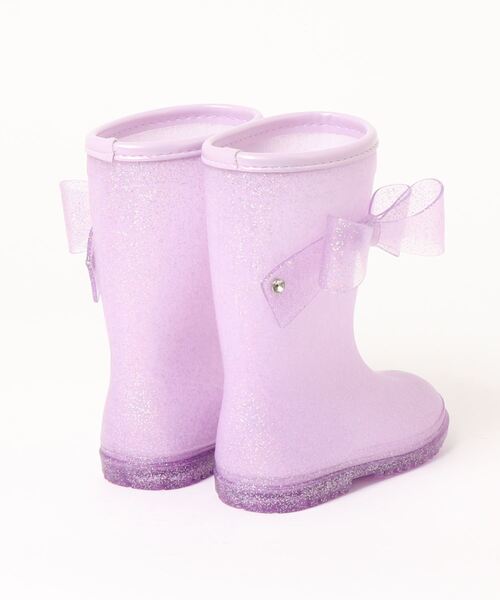 Catherine Cottage（キャサリンコテージ）の「サイドリボン　ラメレインブーツ（レインシューズ・キッズ・サックスブルー/ライラック・23/22/20/18/17/19/21/16）」の11枚目の写真