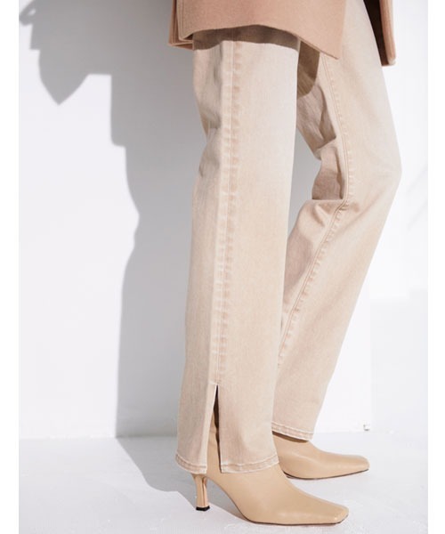 Mila Owen(ミラオーウェン)の「サイドスリットストレートデニムパンツ(デニムパンツ・レディース・ライトブルー/ベージュ/ワインレッド・1/0)」の20枚目の写真