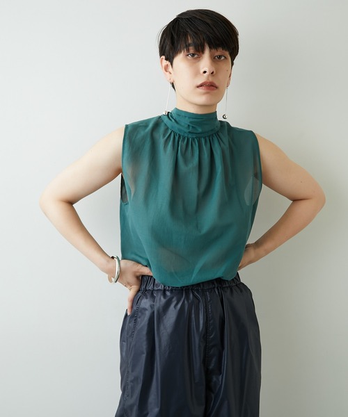Whim Gazette（ウィムガゼット）の「シフォンノースリボウタイブラウス 