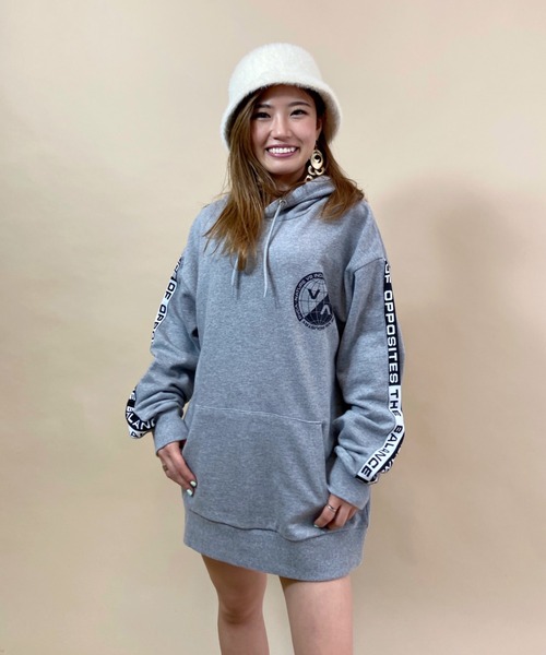 【新品未着用】RVCA アイボリー/ダークグリーン パーカー OUTLET】RVCA レディース BIG RVCA HOODIE パーカー CKA0 【2024