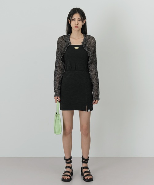 FOLLOWIN（フォロウィン）の「ネットニットボレロカーディガン（カーディガン/ボレロ・メンズ・ホワイト/ブラック・FREE）」の16枚目の写真