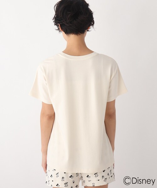 AG by aquagirl(エージーバイアクアガール)の「◆【ミッキー&フレンズ】ワンポイントキャラクターパジャマT 限定アイテム(Tシャツ/カットソー・レディース・オフホワイト/ガンメタ・38)」の10枚目の写真