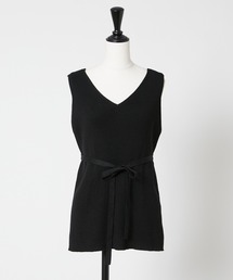 Rewde | リネン混ノースリーブニット（1R14-07184）(ニット/セーター)