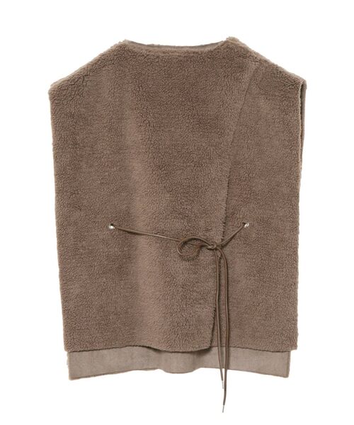 Ungrid（アングリッド）の「ボアノースリポンチョ（ポンチョ・レディース・チャコールグレー/モカ・FREE）」の16枚目の写真