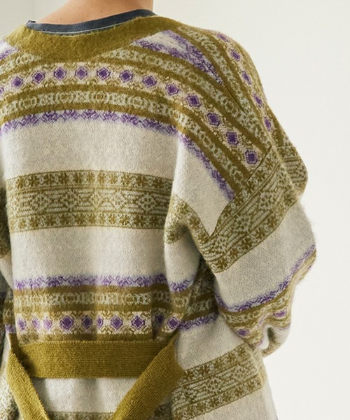 nitca（ニトカ）の「モヘヤダブルジャカード ガウンカーディガン（カーディガン/ボレロ・レディース・カーキ/ボルドー・FREE）」の19枚目の写真