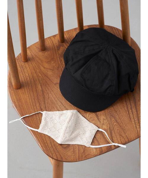 earth music&ecology(アースミュージックアンドエコロジー)の「ツイルキャスケットマスクセット *(キャップ・レディース・ブラック・FREE)」の6枚目の写真