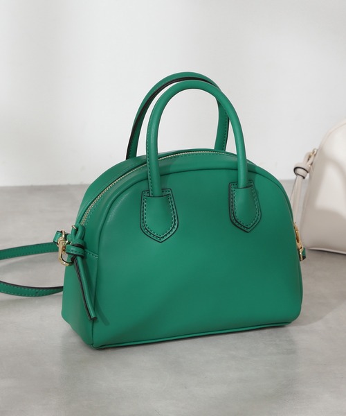 N.（N. Natural Beauty Basic）（エヌエヌナチュラルビューティーベーシック）の「◆ミニボストンショルダーバッグ（ショルダーバッグ・レディース・ホワイト/グリーン/ブラック・ﾌﾘ-）」の3枚目の写真