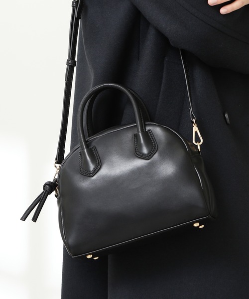 N.（N. Natural Beauty Basic）（エヌエヌナチュラルビューティーベーシック）の「◆ミニボストンショルダーバッグ（ショルダーバッグ・レディース・ホワイト/グリーン/ブラック・ﾌﾘ-）」の2枚目の写真