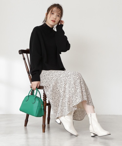 N.（N. Natural Beauty Basic）（エヌエヌナチュラルビューティーベーシック）の「◆ミニボストンショルダーバッグ（ショルダーバッグ・レディース・ホワイト/グリーン/ブラック・ﾌﾘ-）」の5枚目の写真