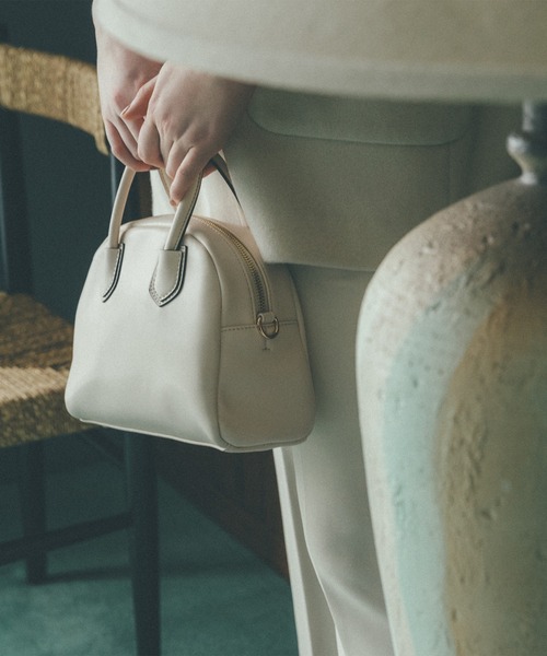 N.（N. Natural Beauty Basic）（エヌエヌナチュラルビューティーベーシック）の「◆ミニボストンショルダーバッグ（ショルダーバッグ・レディース・ホワイト/グリーン/ブラック・ﾌﾘ-）」の12枚目の写真