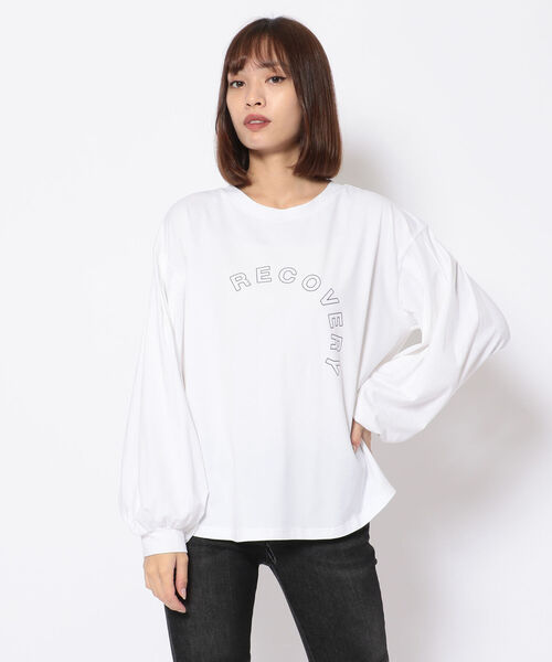 EACH.(イーチ)の「EACH(イーチ)VOLUME PUFF SLEEVE TEE(Tシャツ/カットソー・レディース・ホワイト/グレー/ブラック・FREE)」の2枚目の写真